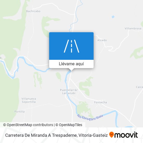 Mapa Carretera De Miranda A Trespaderne