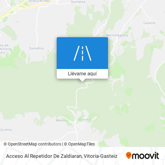 Mapa Acceso Al Repetidor De Zaldiaran