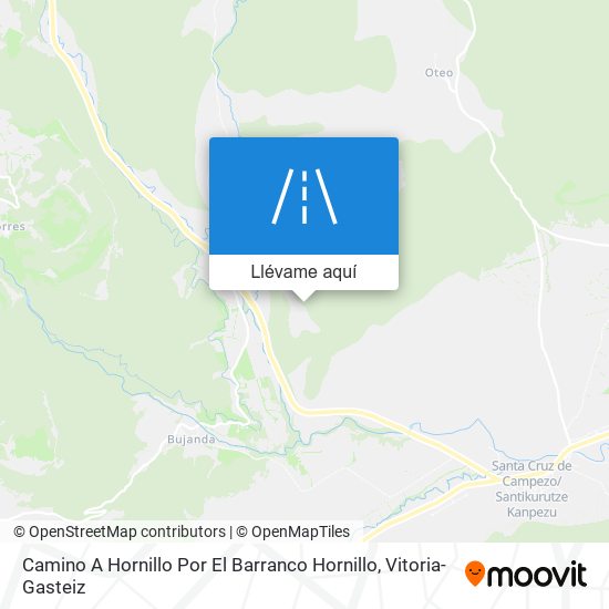 Mapa Camino A Hornillo Por El Barranco Hornillo