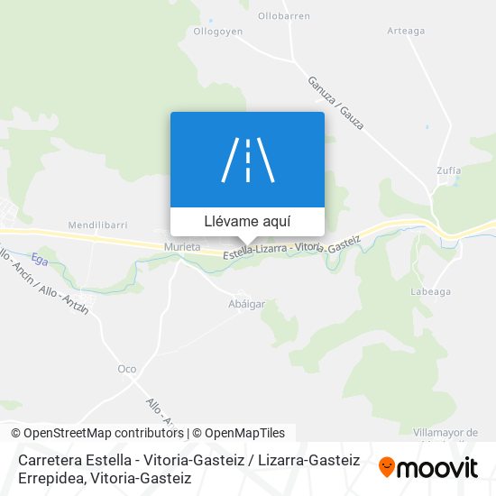Mapa Carretera Estella - Vitoria-Gasteiz / Lizarra-Gasteiz Errepidea