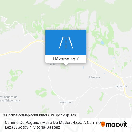 Mapa Camino De Paganos-Paso De Madera-Leza A Camino Leza A Sotovin