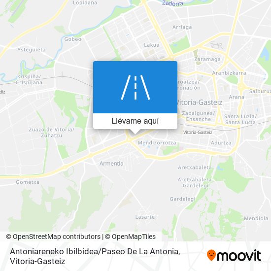 Mapa Antoniareneko Ibilbidea / Paseo De La Antonia