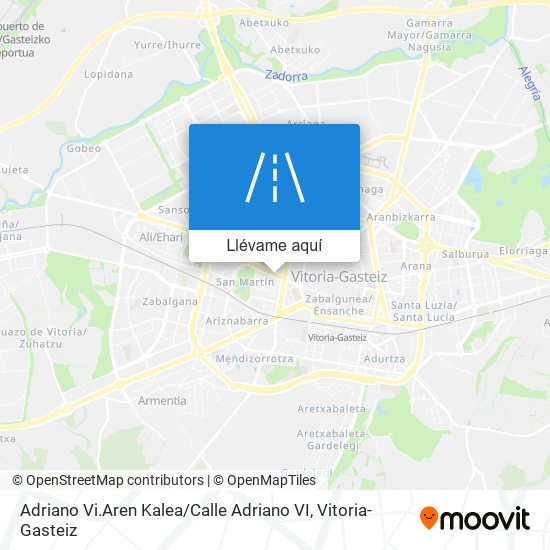 Mapa Adriano Vi.Aren Kalea / Calle Adriano VI