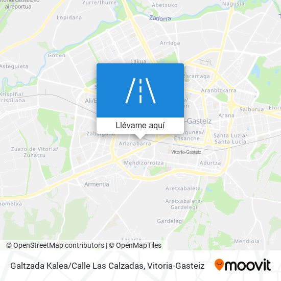 Mapa Galtzada Kalea / Calle Las Calzadas
