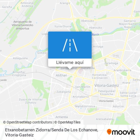 Mapa Etxanobetarren Zidorra / Senda De Los Echanove