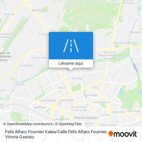 Mapa Felix Alfaro Fournier Kalea / Calle Félix Alfaro Fournier