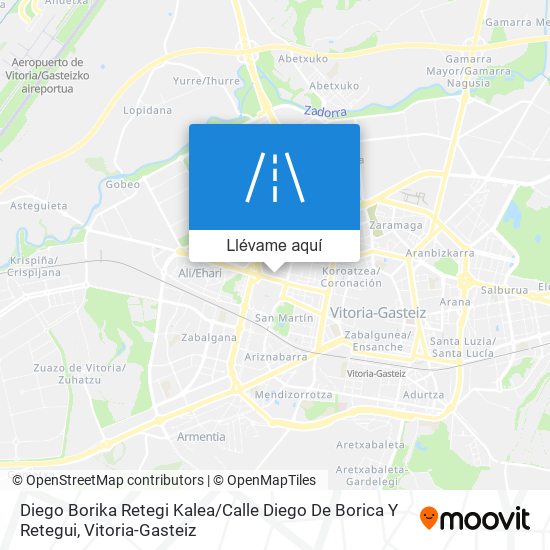 Mapa Diego Borika Retegi Kalea / Calle Diego De Borica Y Retegui