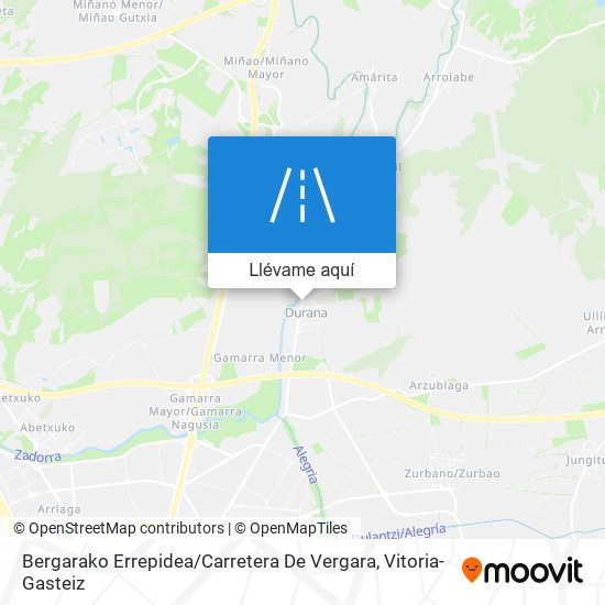 Mapa Bergarako Errepidea / Carretera De Vergara