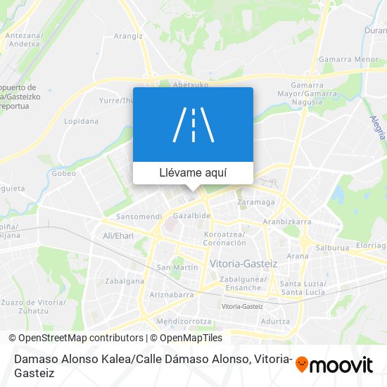 Mapa Damaso Alonso Kalea / Calle Dámaso Alonso