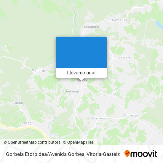 Mapa Gorbeia Etorbidea / Avenida Gorbea