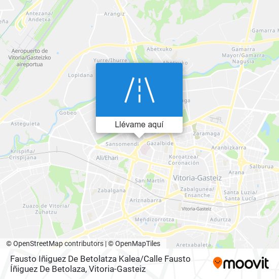 Mapa Fausto Iñiguez De Betolatza Kalea / Calle Fausto Íñiguez De Betolaza