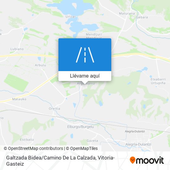 Mapa Galtzada Bidea / Camino De La Calzada