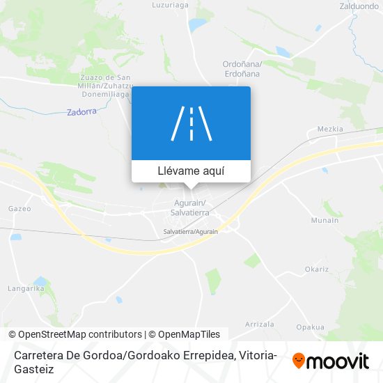 Mapa Carretera De Gordoa / Gordoako Errepidea