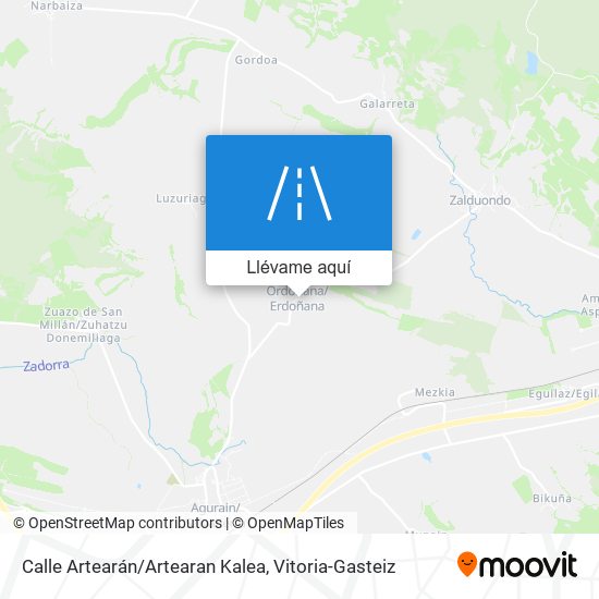 Mapa Calle Artearán/Artearan Kalea