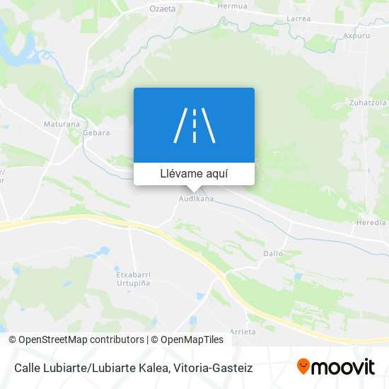 Mapa Calle Lubiarte/Lubiarte Kalea