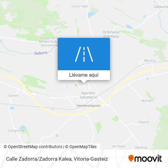 Mapa Calle Zadorra/Zadorra Kalea