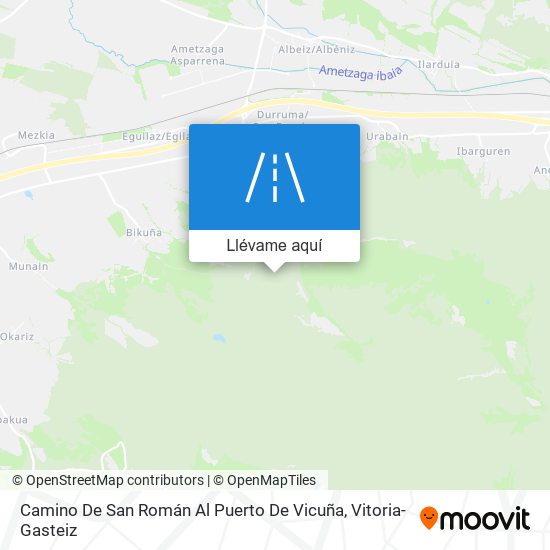 Mapa Camino De San Román Al Puerto De Vicuña