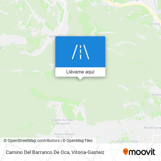 Mapa Camino Del Barranco De Oca