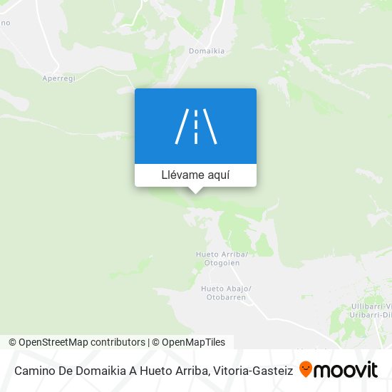 Mapa Camino De Domaikia A Hueto Arriba