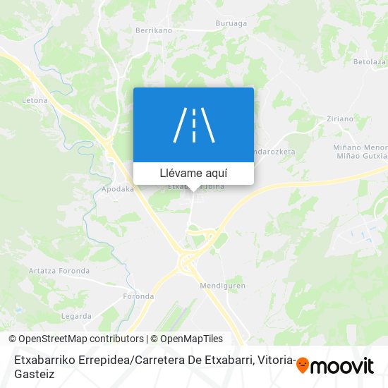 Mapa Etxabarriko Errepidea / Carretera De Etxabarri