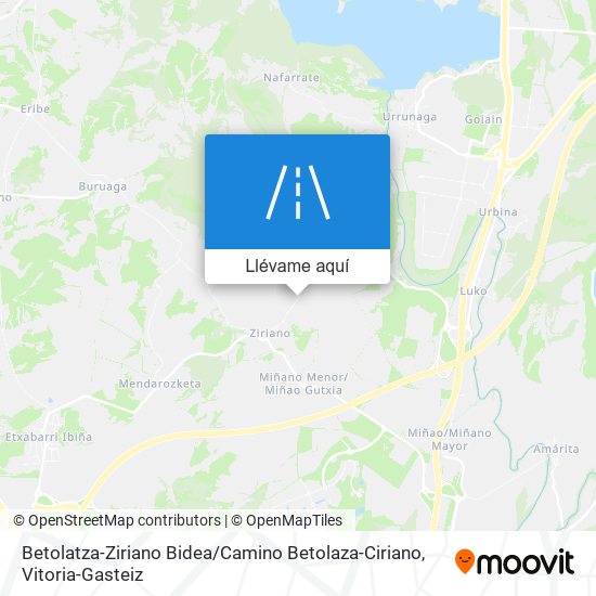 Mapa Betolatza-Ziriano Bidea / Camino Betolaza-Ciriano