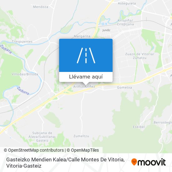 Mapa Gasteizko Mendien Kalea / Calle Montes De Vitoria