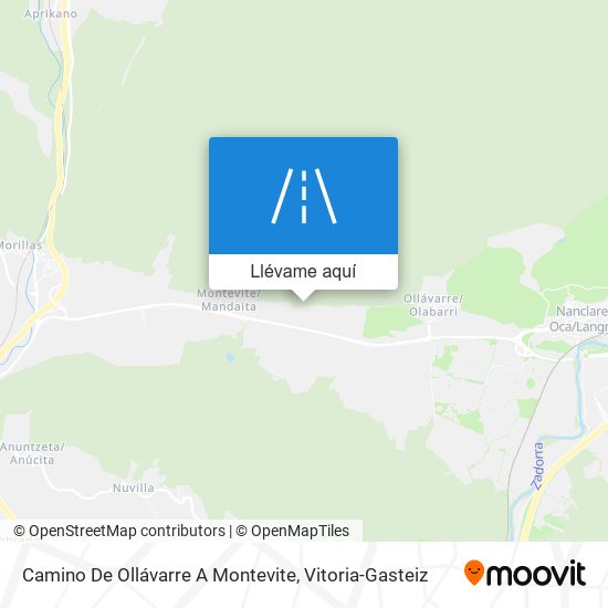 Mapa Camino De Ollávarre A Montevite