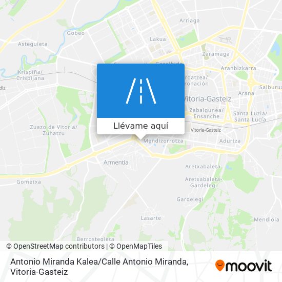 Mapa Antonio Miranda Kalea / Calle Antonio Miranda