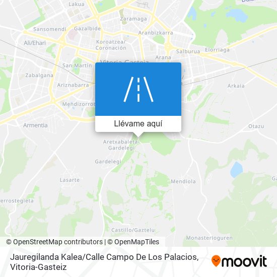 Mapa Jauregilanda Kalea / Calle Campo De Los Palacios