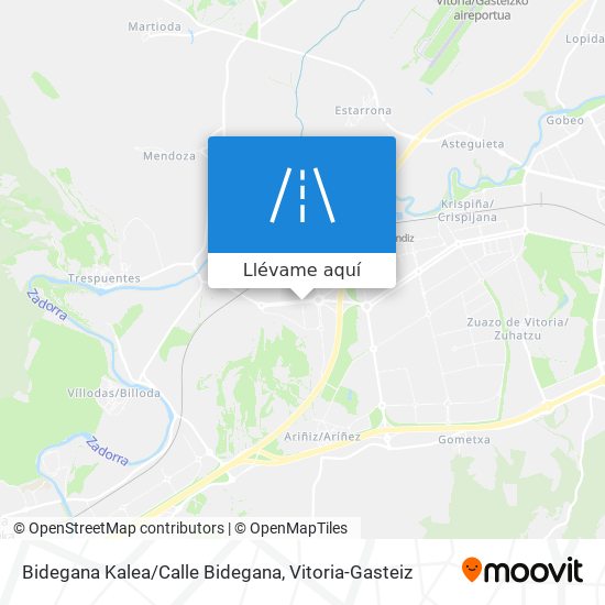 Mapa Bidegana Kalea/Calle Bidegana