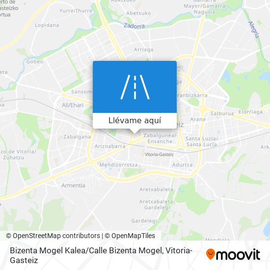 Mapa Bizenta Mogel Kalea / Calle Bizenta Mogel