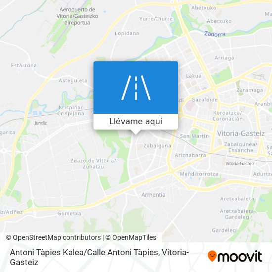 Mapa Antoni Tàpies Kalea / Calle Antoni Tàpies