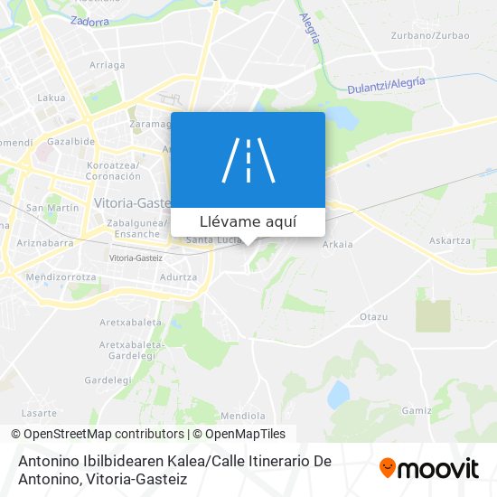 Mapa Antonino Ibilbidearen Kalea / Calle Itinerario De Antonino