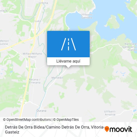 Mapa Detrás De Orra Bidea / Camino Detrás De Orra
