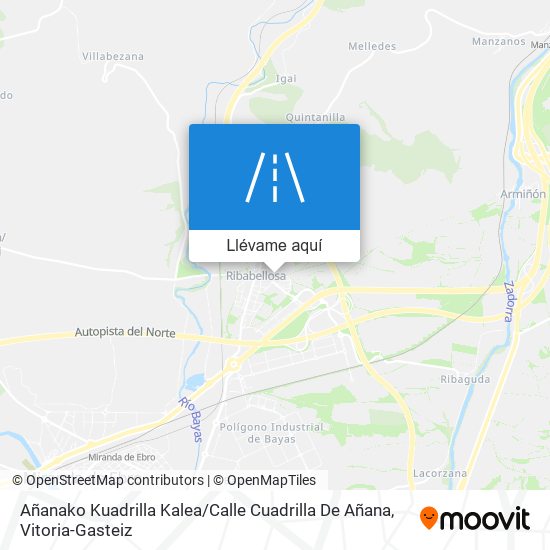 Mapa Añanako Kuadrilla Kalea / Calle Cuadrilla De Añana