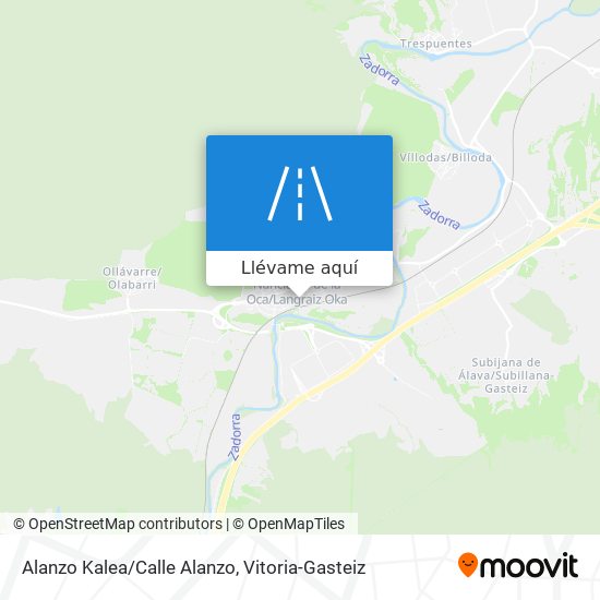 Mapa Alanzo Kalea/Calle Alanzo