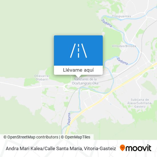 Mapa Andra Mari Kalea / Calle Santa María