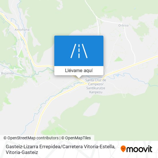 Mapa Gasteiz-Lizarra Errepidea / Carretera Vitoria-Estella