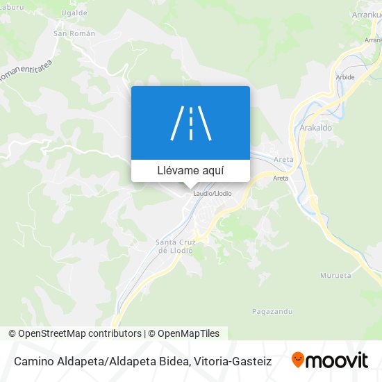 Mapa Camino Aldapeta/Aldapeta Bidea