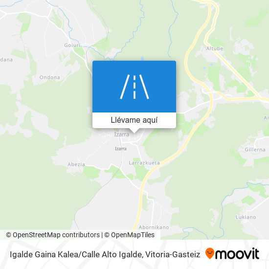 Mapa Igalde Gaina Kalea / Calle Alto Igalde