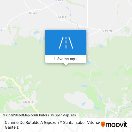Mapa Camino De Rotalde A Gipuzuri Y Santa Isabel