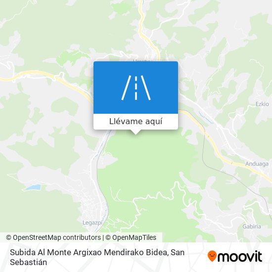 Mapa Subida Al Monte Argixao Mendirako Bidea