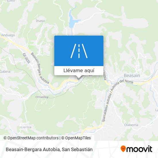 Mapa Beasain-Bergara Autobia