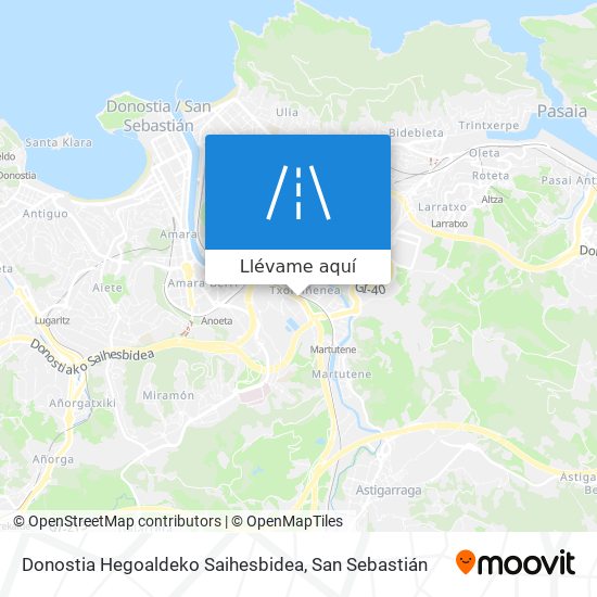 Mapa Donostia Hegoaldeko Saihesbidea