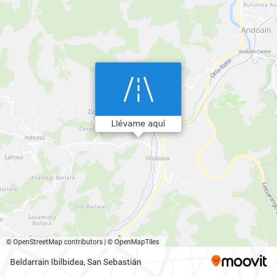 Mapa Beldarrain Ibilbidea