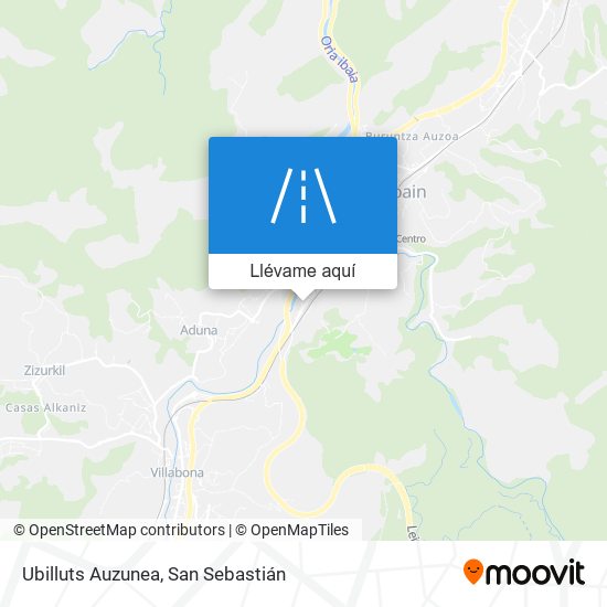 Mapa Ubilluts Auzunea