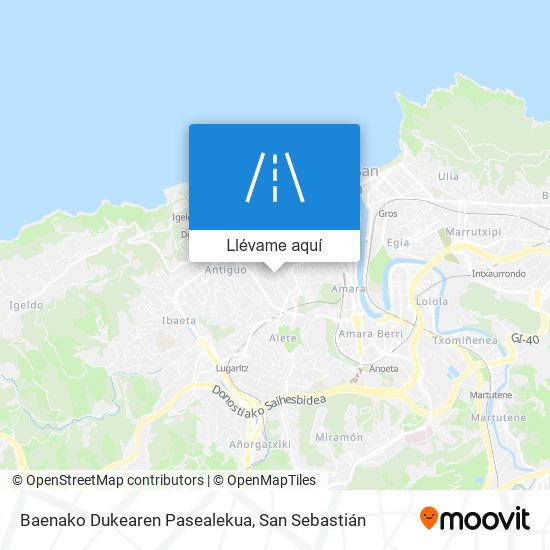 Mapa Baenako Dukearen Pasealekua