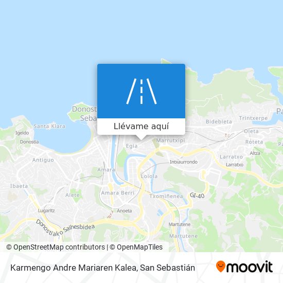 Mapa Karmengo Andre Mariaren Kalea