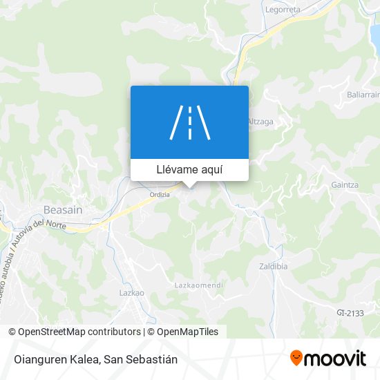 Mapa Oianguren Kalea