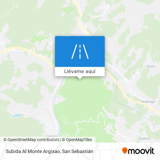 Mapa Subida Al Monte Argixao